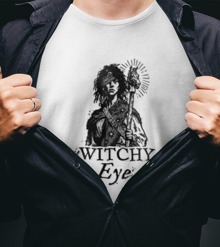 Witchy Eye Patch Mystic Staff And Horse T-Shirt