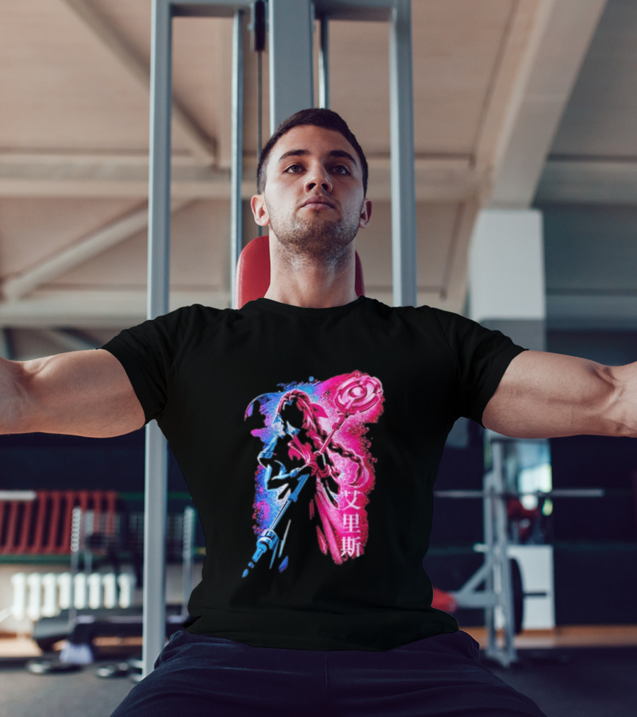 Aerith Gainsborough Final Fantasy VII Pink And Blue Japanese T-Shirt