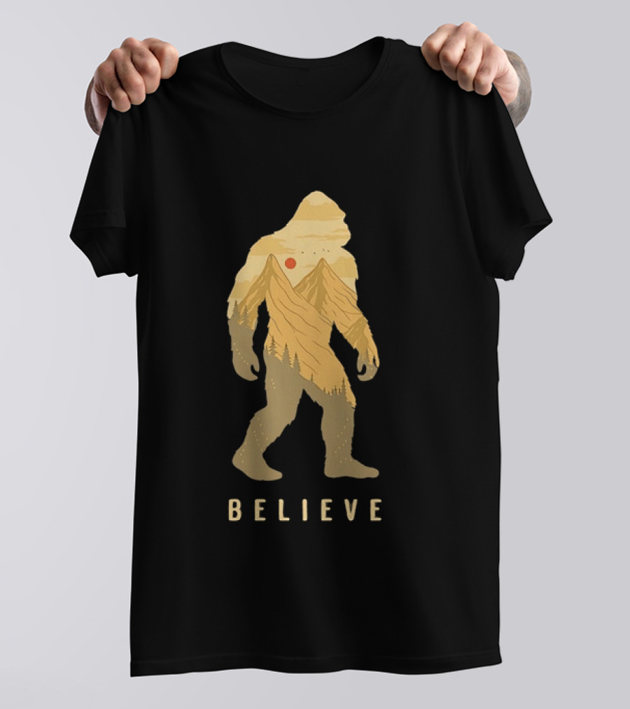 Believe Bigfoot Mountain Sasquatch T-Shirt
