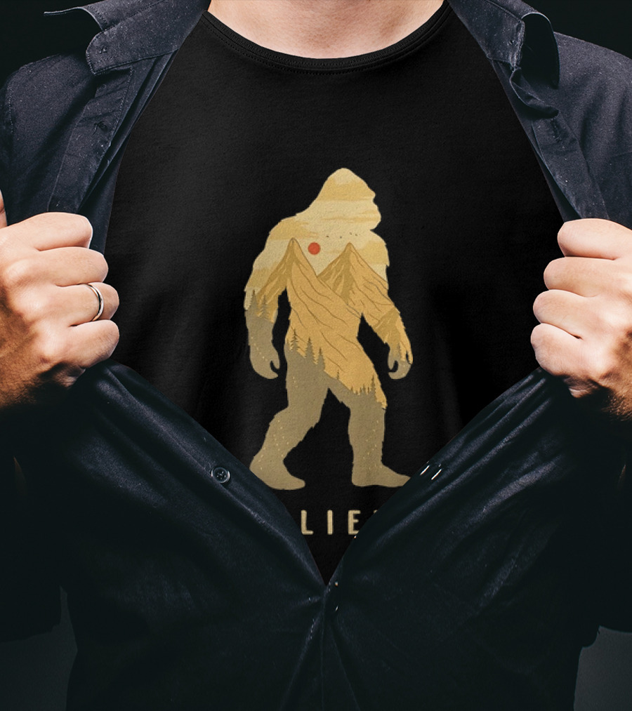 Believe Bigfoot Mountain Sasquatch T-Shirt