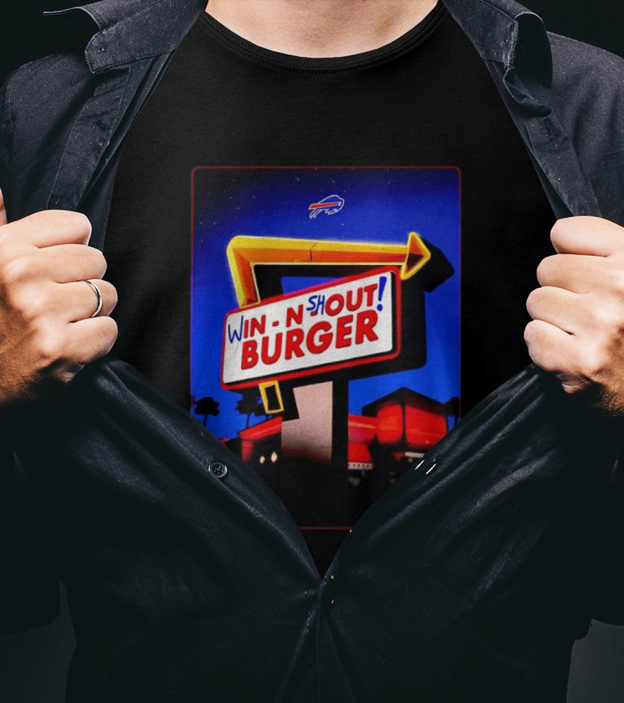 Buffalo Bills Win N Shout Burger Victory T-Shirt