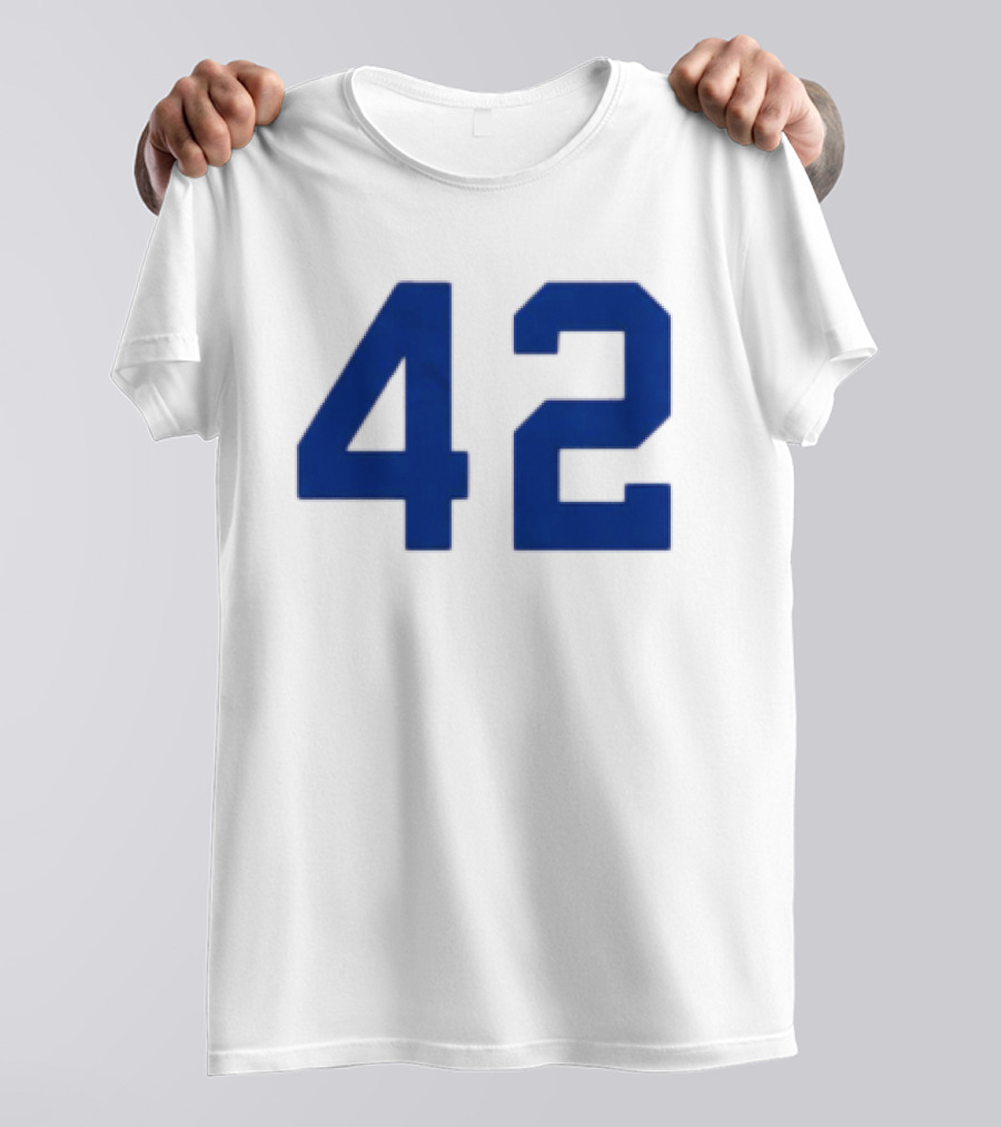 2026 LA Dodgers Jackie Robinson 42 Jersey Giveaway Event T-Shirt