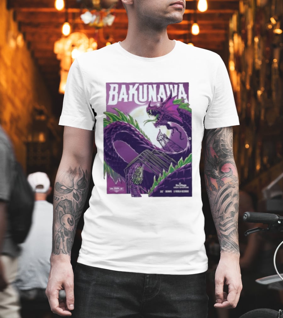 Bakunawa Project Purple Six Flags Great Adventure Roller 32 Stories 100 MPH 6 World Records T-Shirt