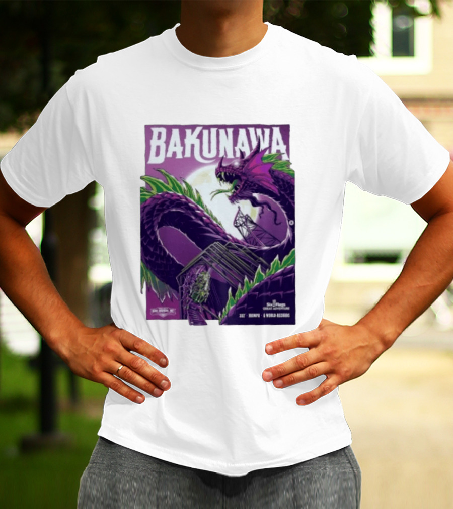 Bakunawa Project Purple Six Flags Great Adventure Roller 32 Stories 100 MPH 6 World Records T-Shirt