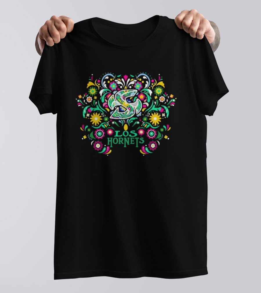 Charlotte Hornets Los Hornets Dia De Los Muertos Floral NBA 2026 T-Shirt
