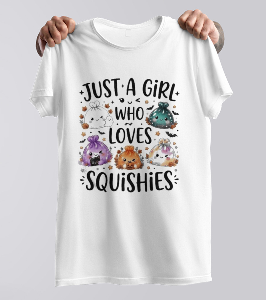 Just A Girl Who Loves Squishies Halloween Cute Kawaii T-Shirt