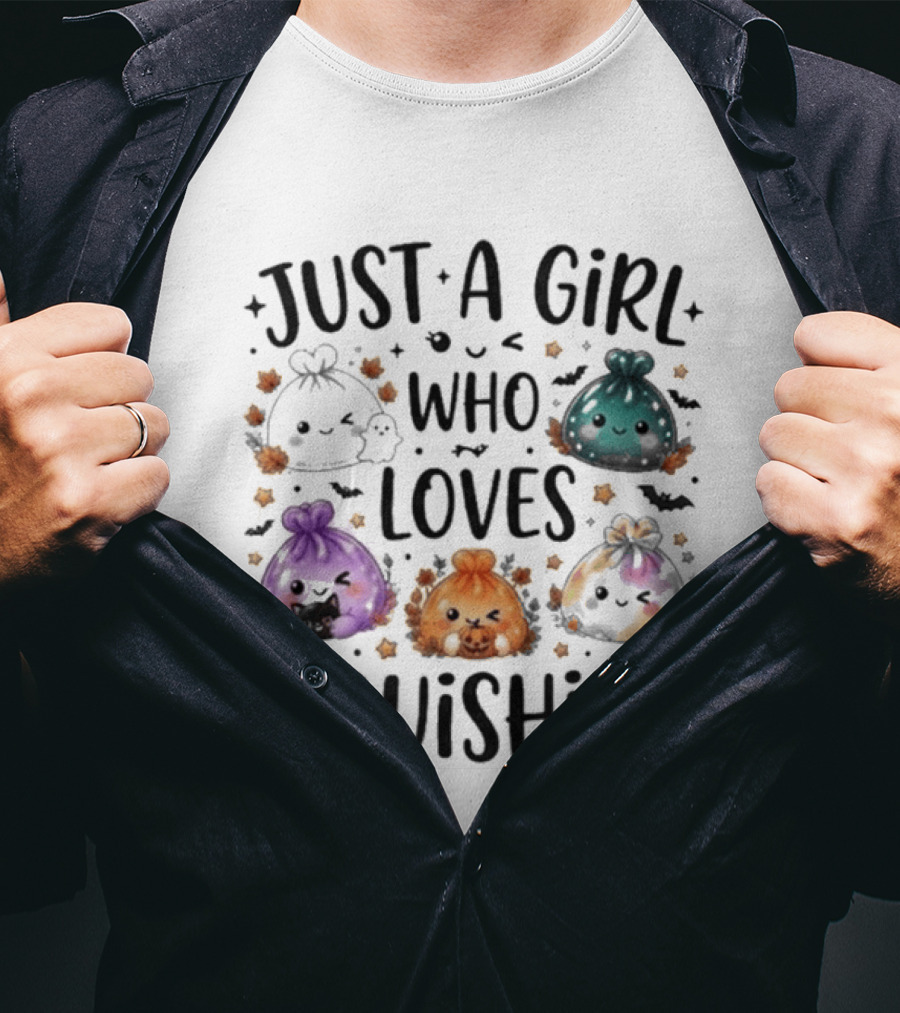 Just A Girl Who Loves Squishies Halloween Cute Kawaii T-Shirt