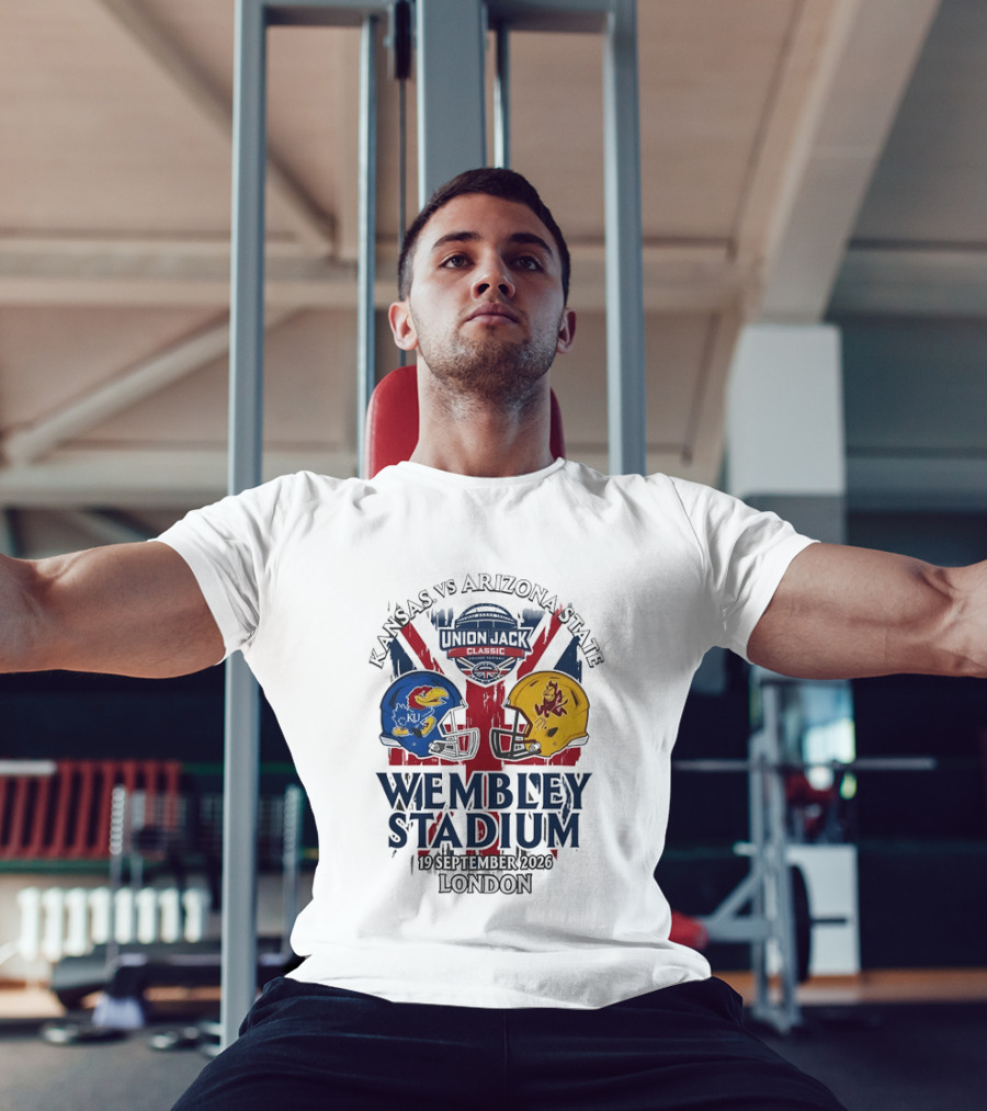 Kansas Vs Arizona State Union Jack Classic Wembley Stadium 19 September 2026 London T-Shirt
