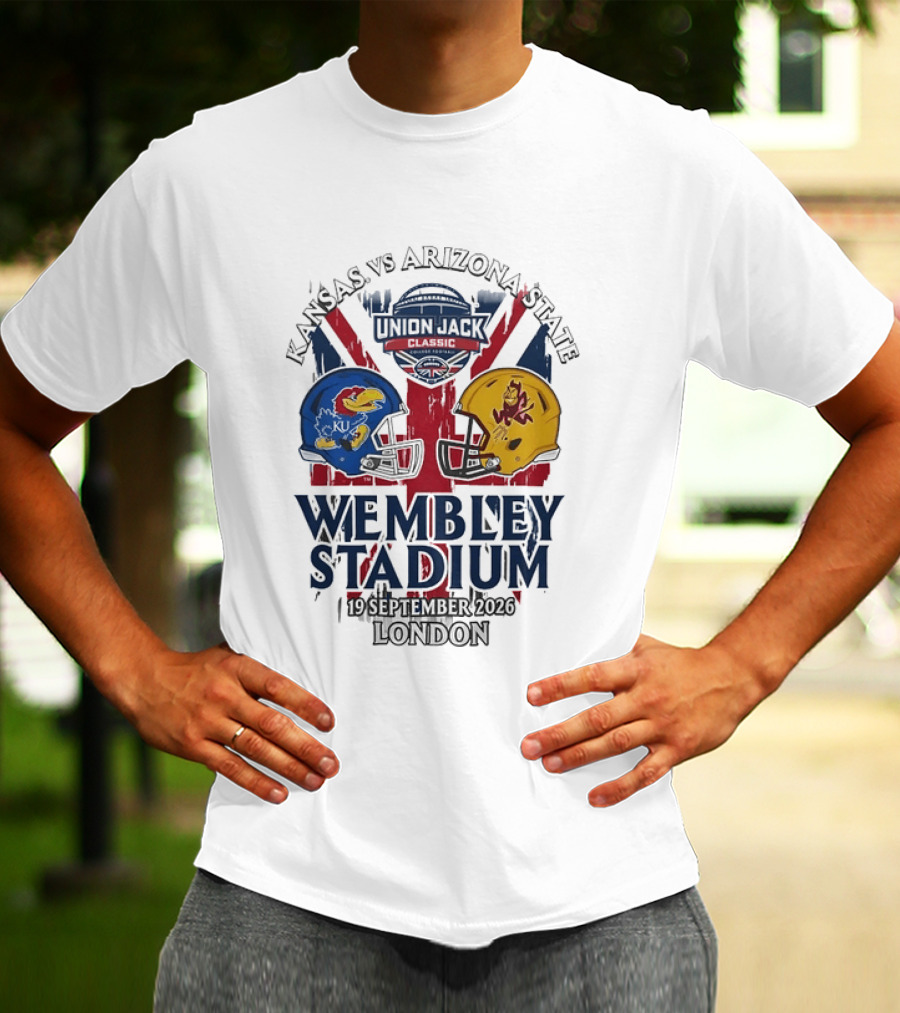 Kansas Vs Arizona State Union Jack Classic Wembley Stadium 19 September 2026 London T-Shirt