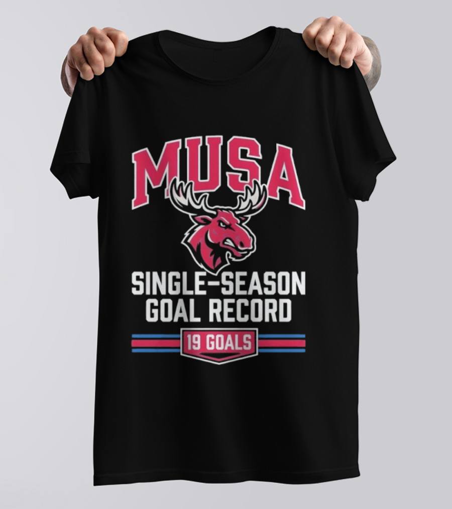 MUSA Single Season Goal Record 19 Goals Moose T-Shirt
