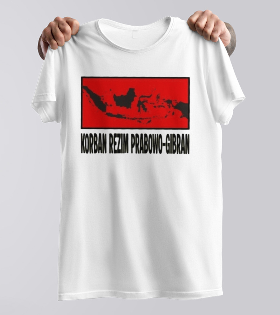Korban Rezim Prabowo Gibran Subianto Indonesia Map T-Shirt