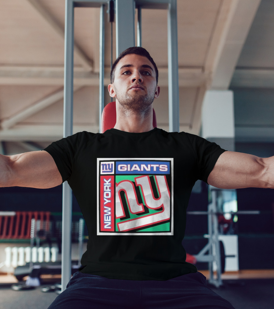New York Giants '47 Chrome Plate Franklin Vintage Style Football T-Shirt