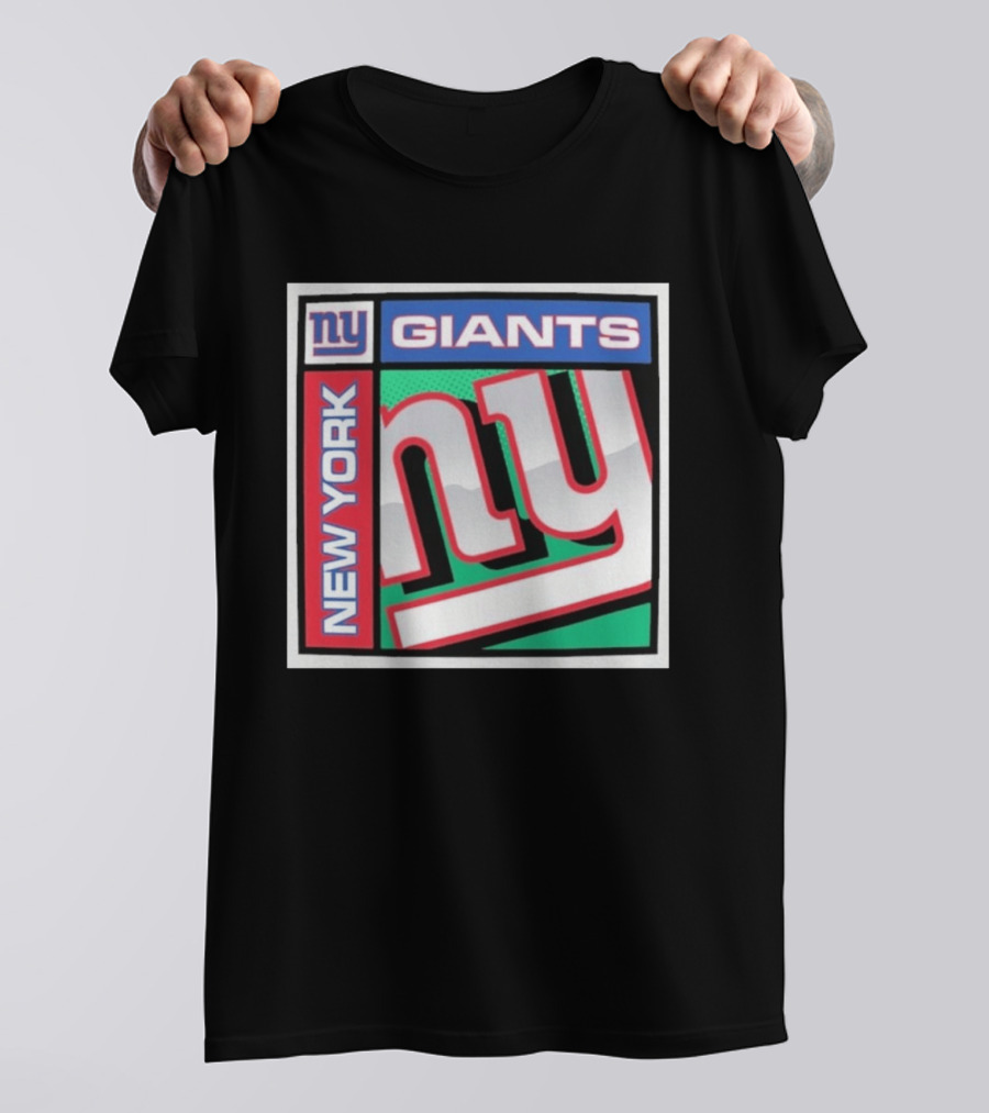 New York Giants '47 Chrome Plate Franklin Vintage Style Football T-Shirt