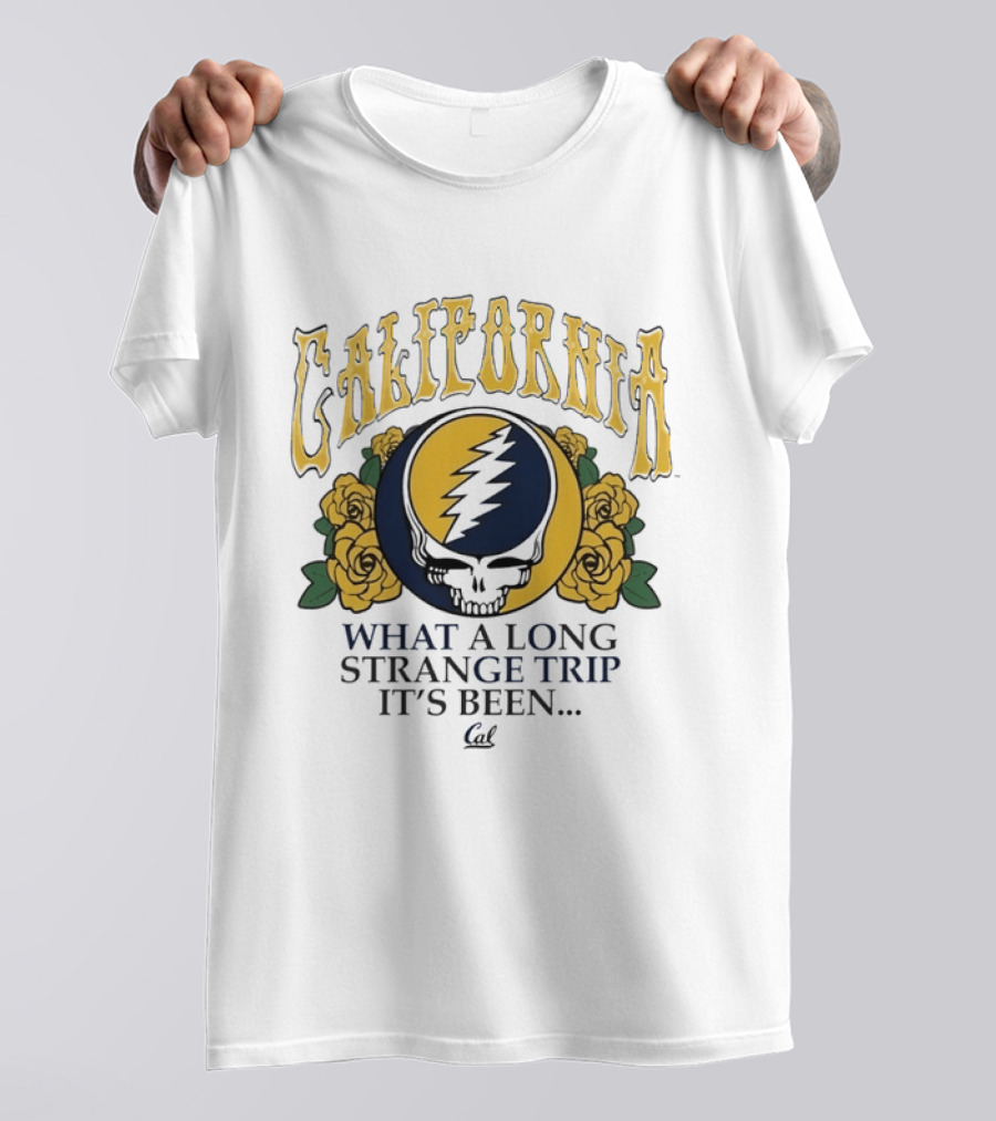 California Grateful Dead Steal Your Face Roses What A Long Strange Trip It's Been T-Shirt