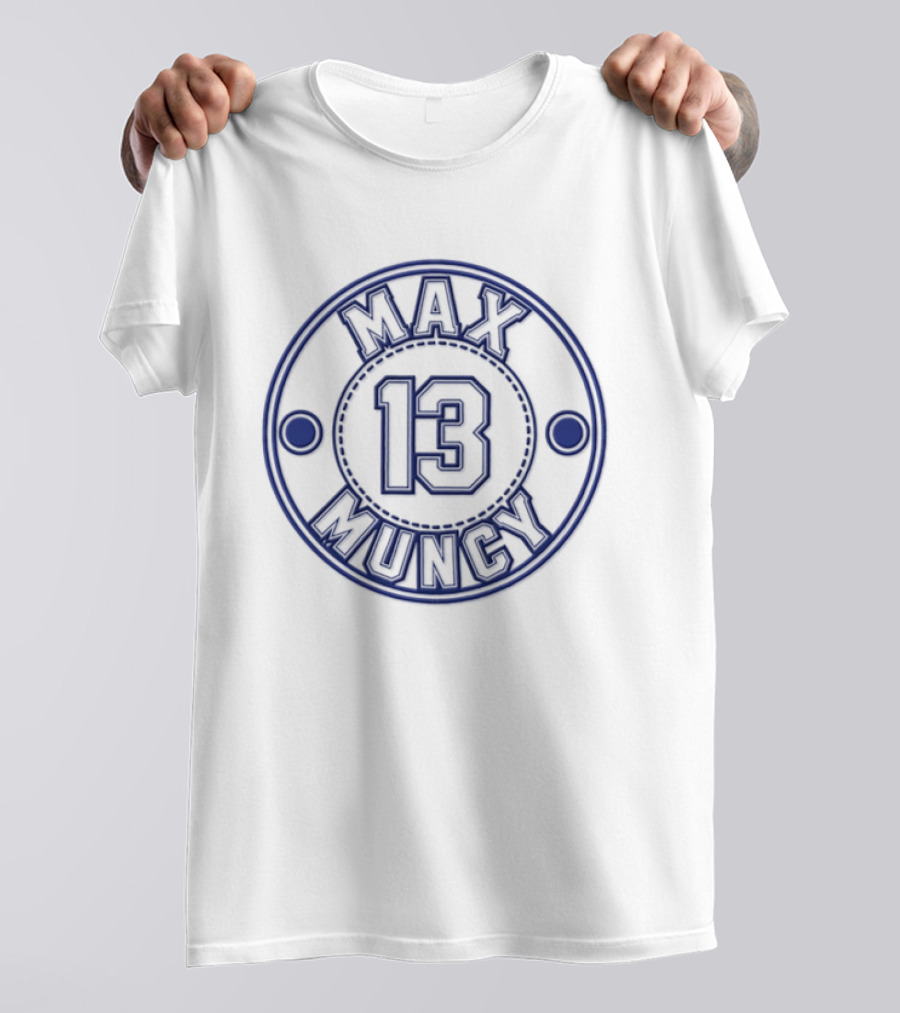 Max Muncy 13 Los Angeles Dodgers Baseball Player Circle T-Shirt