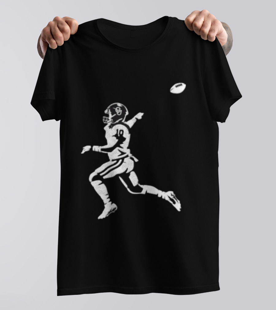 Oklahoma Sooners NCAA Football 10 Throwing Player White T-Shirt