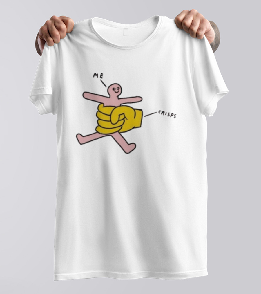 Me Being Held By Crisps Snack Relatable Meme T-Shirt
