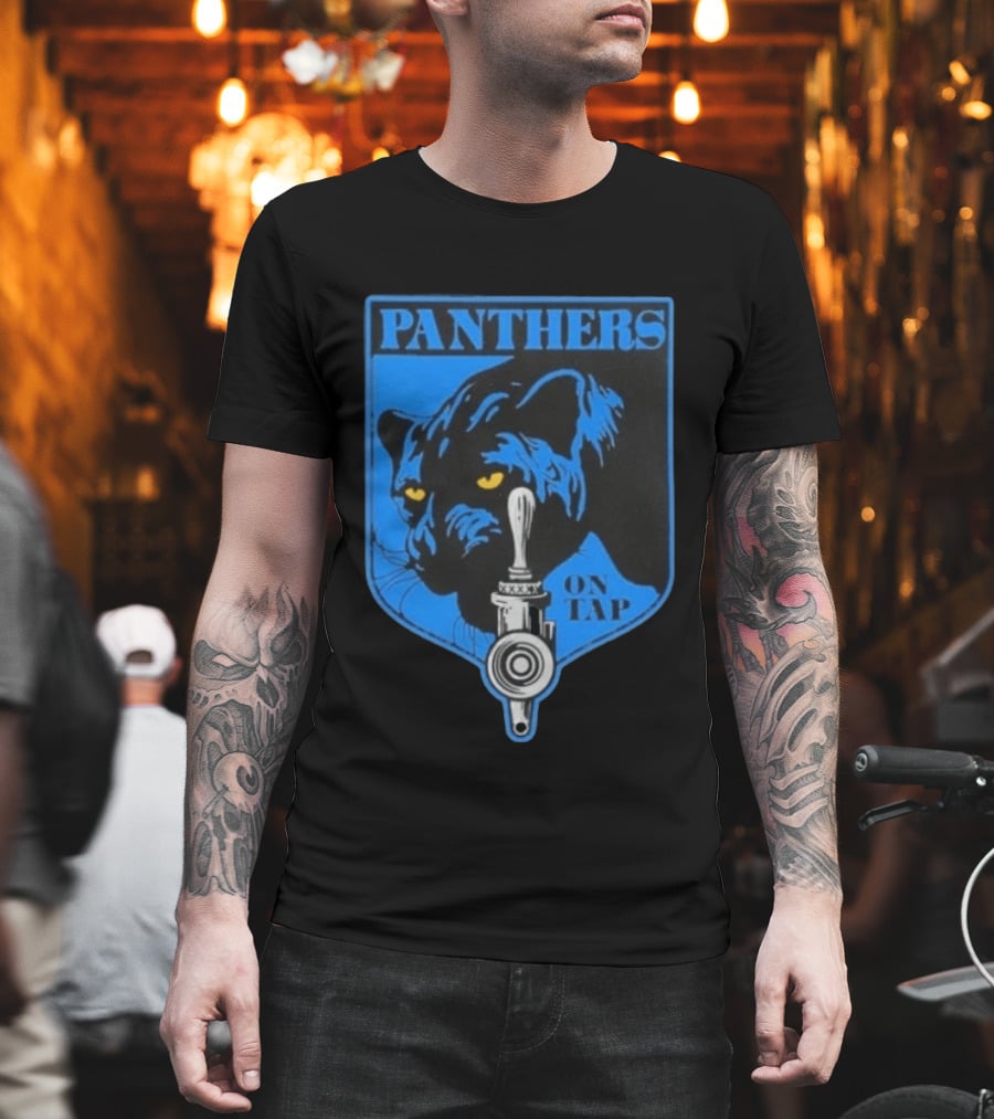 Panthers On Tap Retro Beer Sports T-Shirt