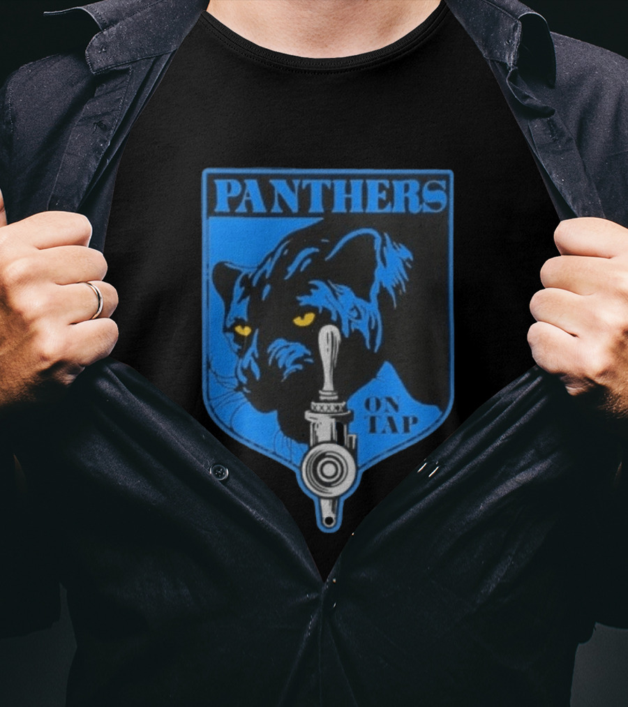 Panthers On Tap Retro Beer Sports T-Shirt