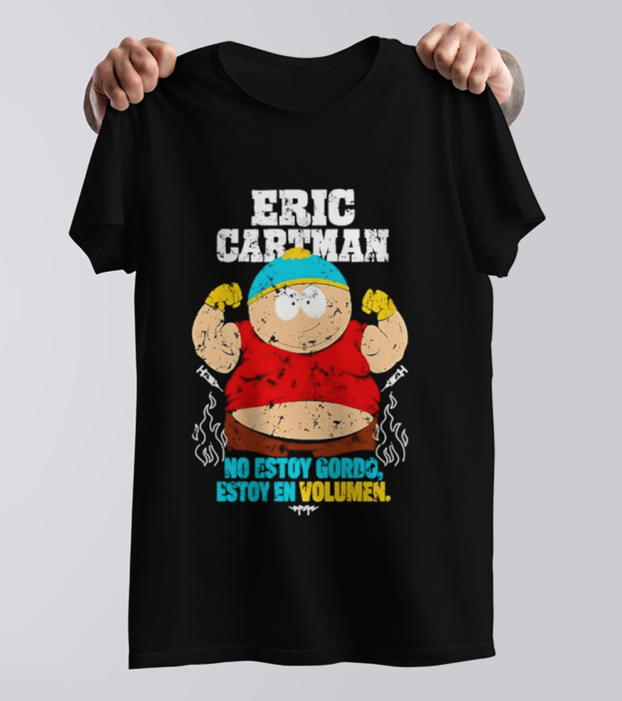 Eric Cartman No Estoy Gordo Estoy En Volumen Distressed T-Shirt