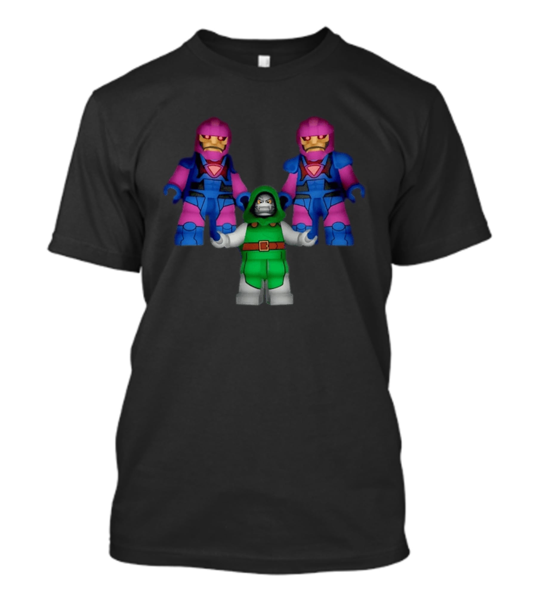 Doctor Doom With Sentinel Minifigures Trio Characters T-Shirt