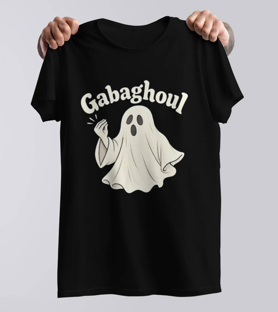 Gabaghoul Italian Ghost With Hand Gesture Spooky Humor T-Shirt
