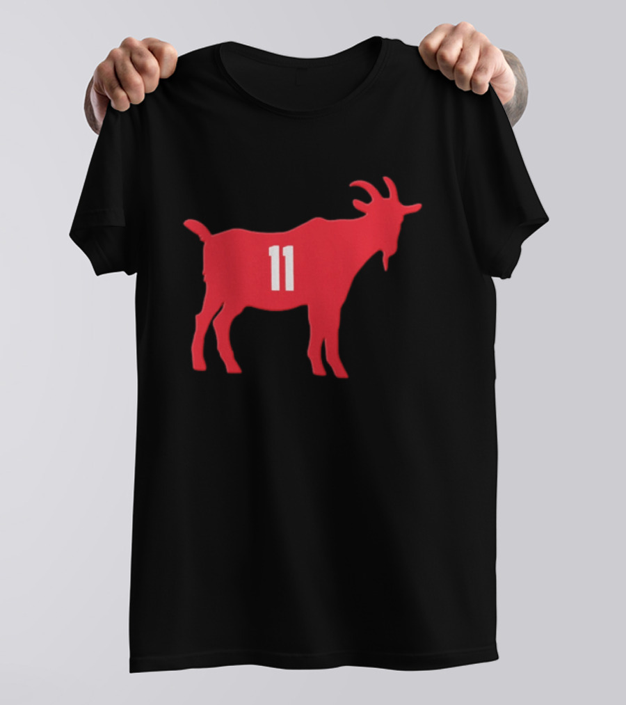 GOAT 11 Cleveland Guardians MLB Red Goat T-Shirt