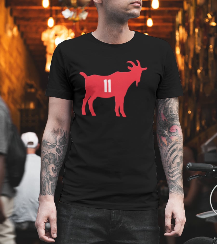 GOAT 11 Cleveland Guardians MLB Red Goat T-Shirt