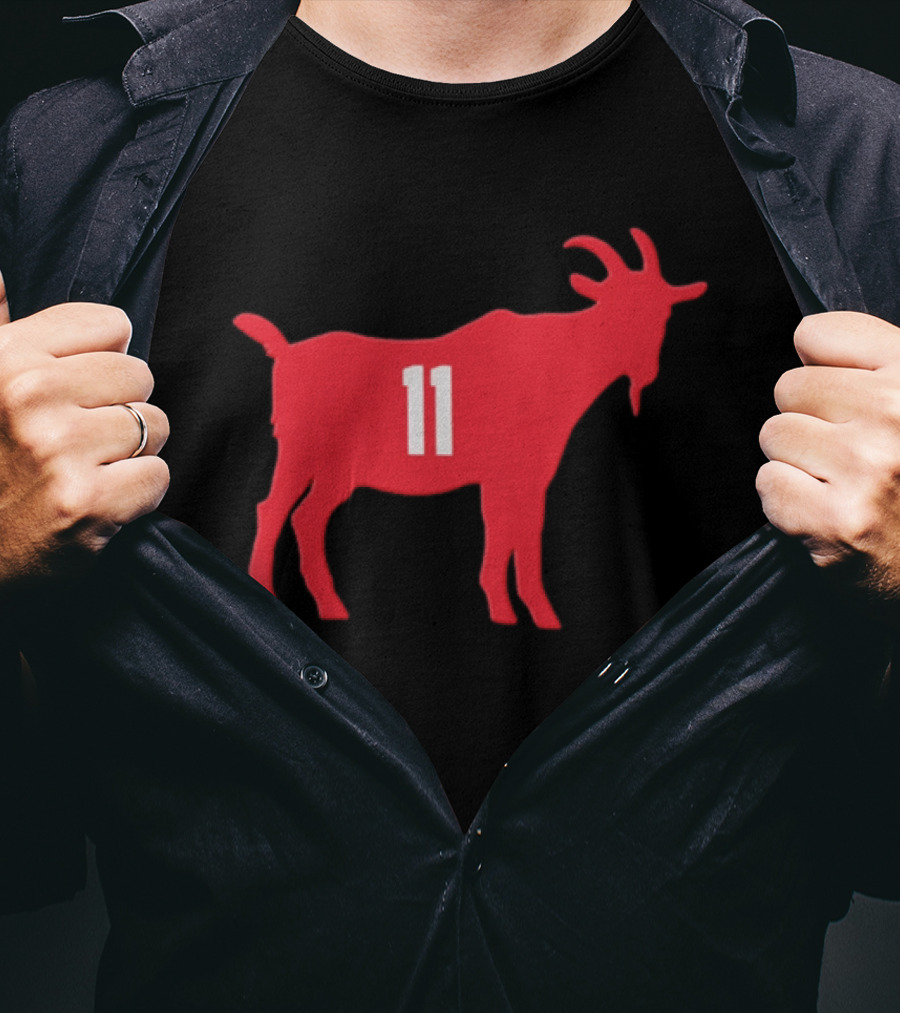 GOAT 11 Cleveland Guardians MLB Red Goat T-Shirt