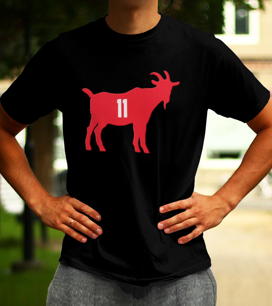 GOAT 11 Cleveland Guardians MLB Red Goat T-Shirt