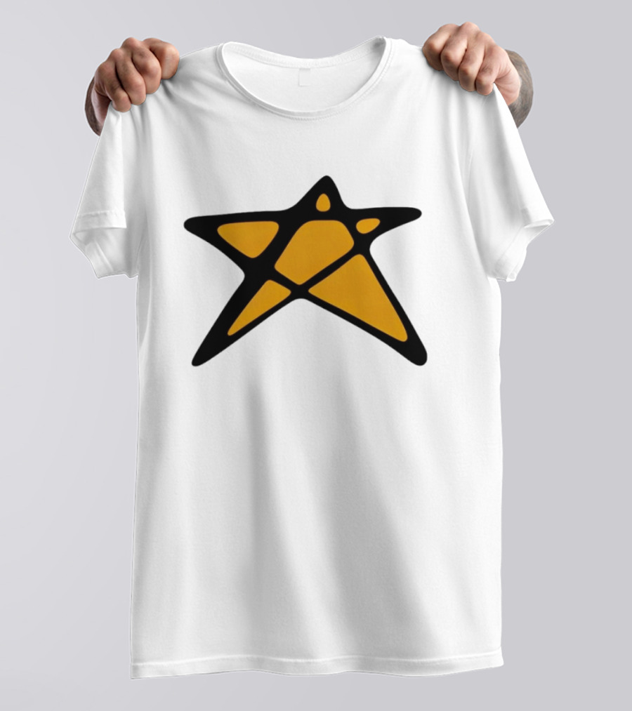 Orange Star Shape Unique Abstract T-Shirt