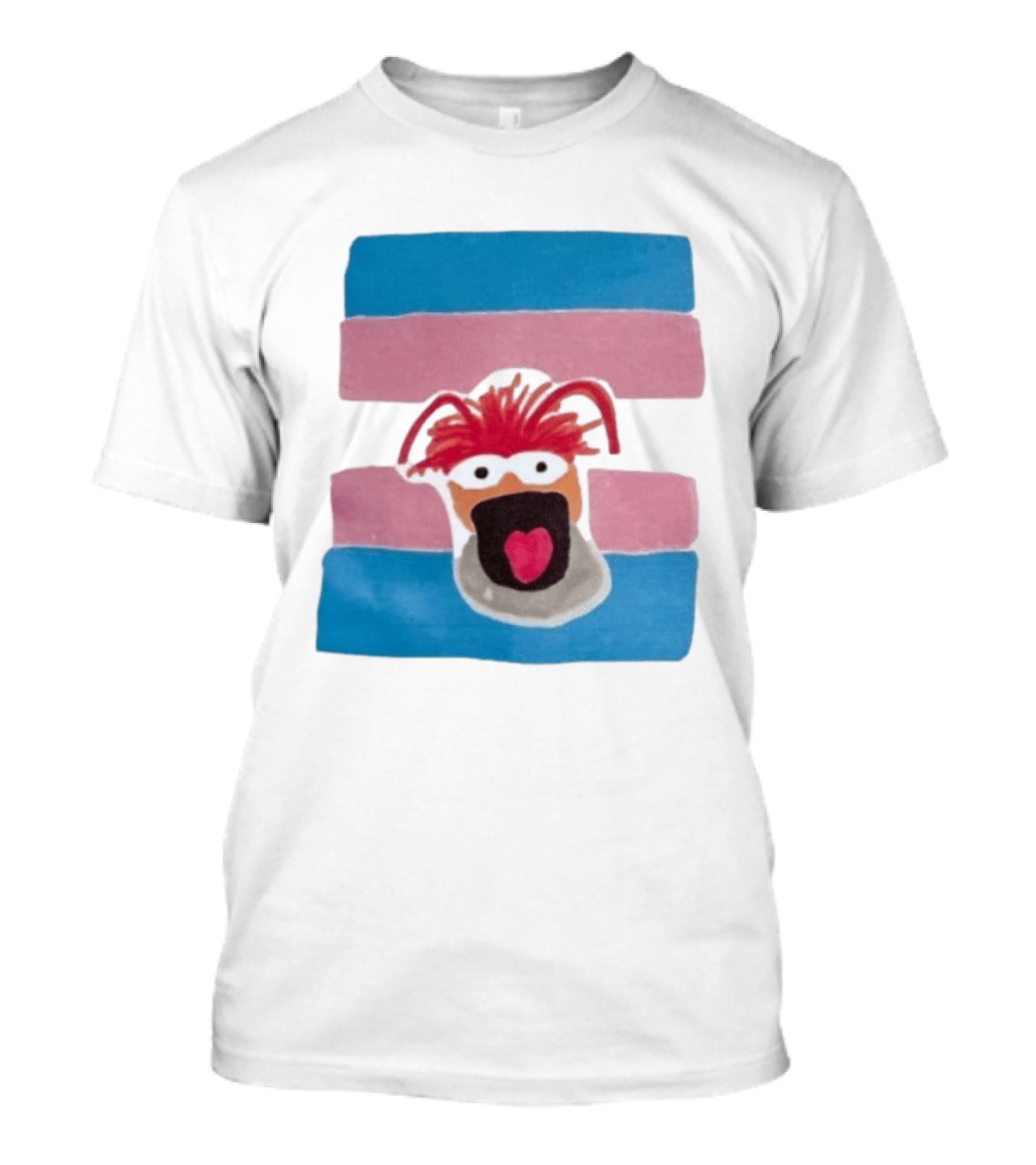 Pepe The King Prawn Muppets Transgender Pride Trans Flag T-Shirt