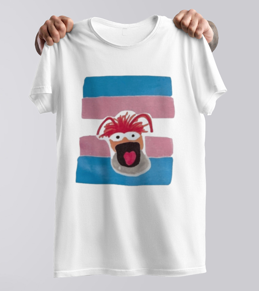 Pepe The King Prawn Muppets Transgender Pride Trans Flag T-Shirt