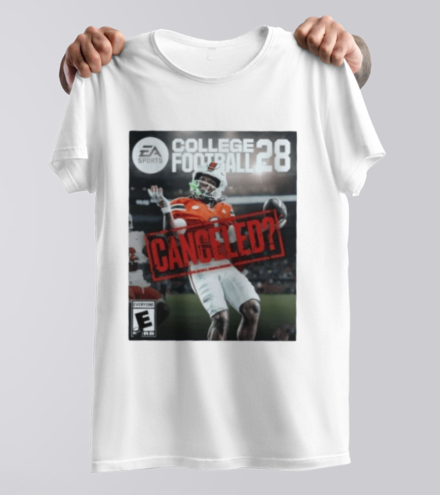 EA Sports College Football 28 Canceled Miami Hurricanes Player T-Shirt