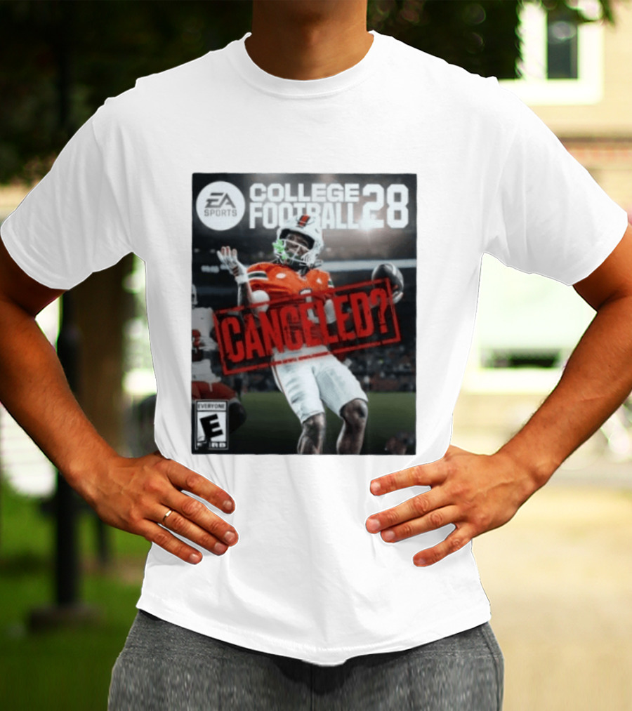 EA Sports College Football 28 Canceled Miami Hurricanes Player T-Shirt