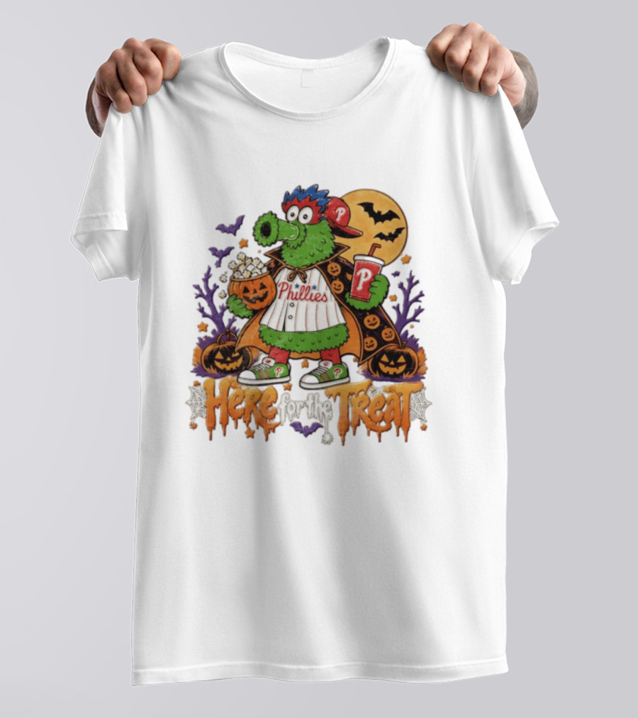 Halloween Phanatic Phillies Here For The Treat T-Shirt