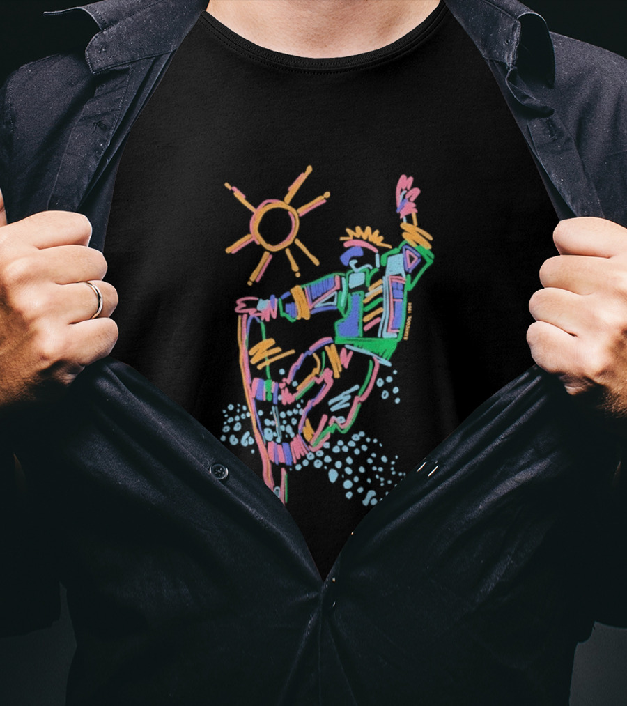 Staycool 1984 Neon Skater 1980s Skateboarding T-Shirt