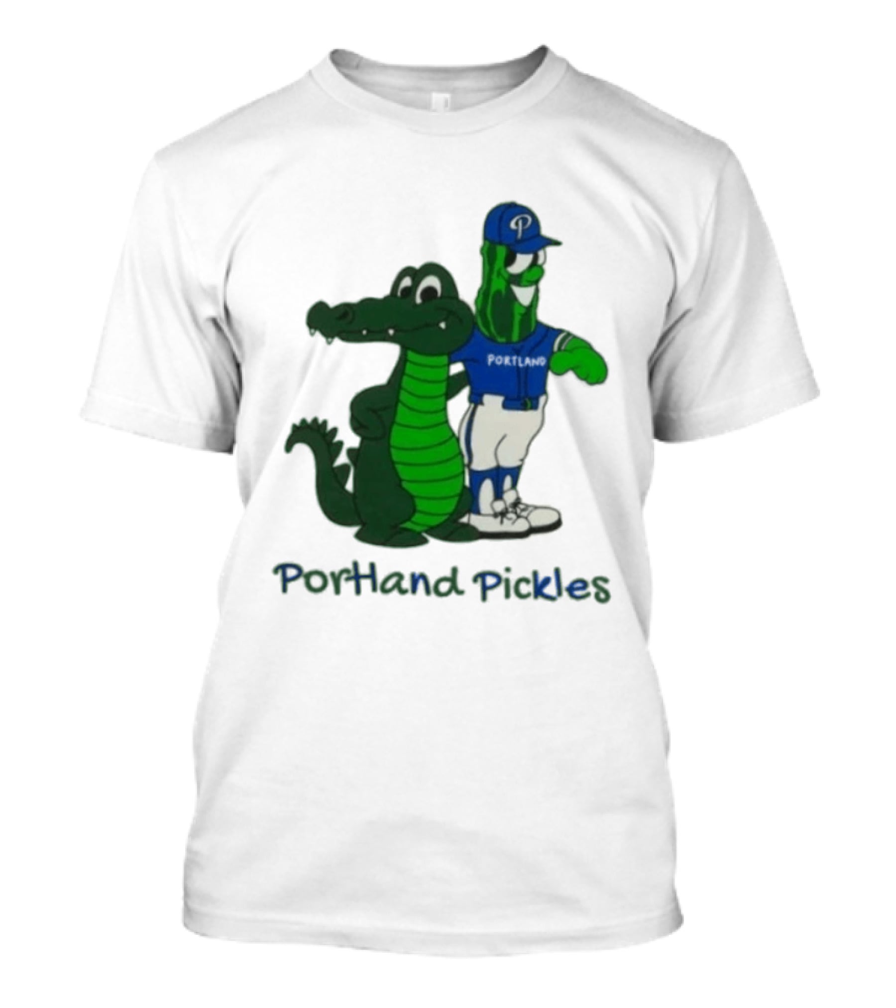 Portland Pickles And Gator Baseball Team Mascots T-Shirt