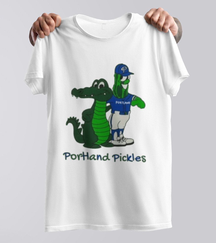 Portland Pickles And Gator Baseball Team Mascots T-Shirt