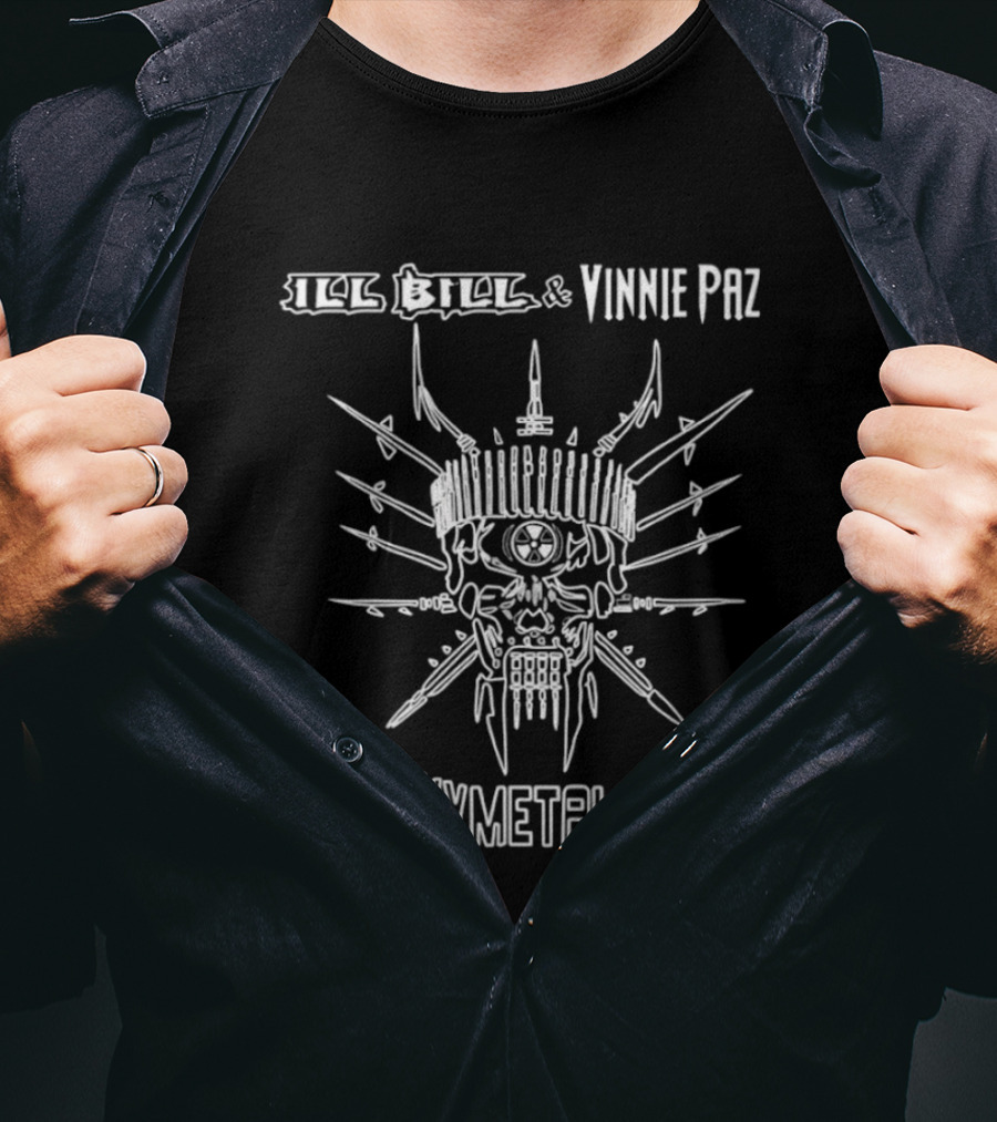 Ill Bill Vinnie Paz Heavy Metal Kings Skull Crown Spikes T-Shirt