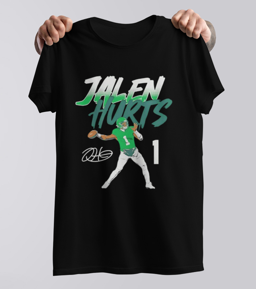 Jalen Hurts Number 1 Philadelphia Eagles Quarterback T-Shirt