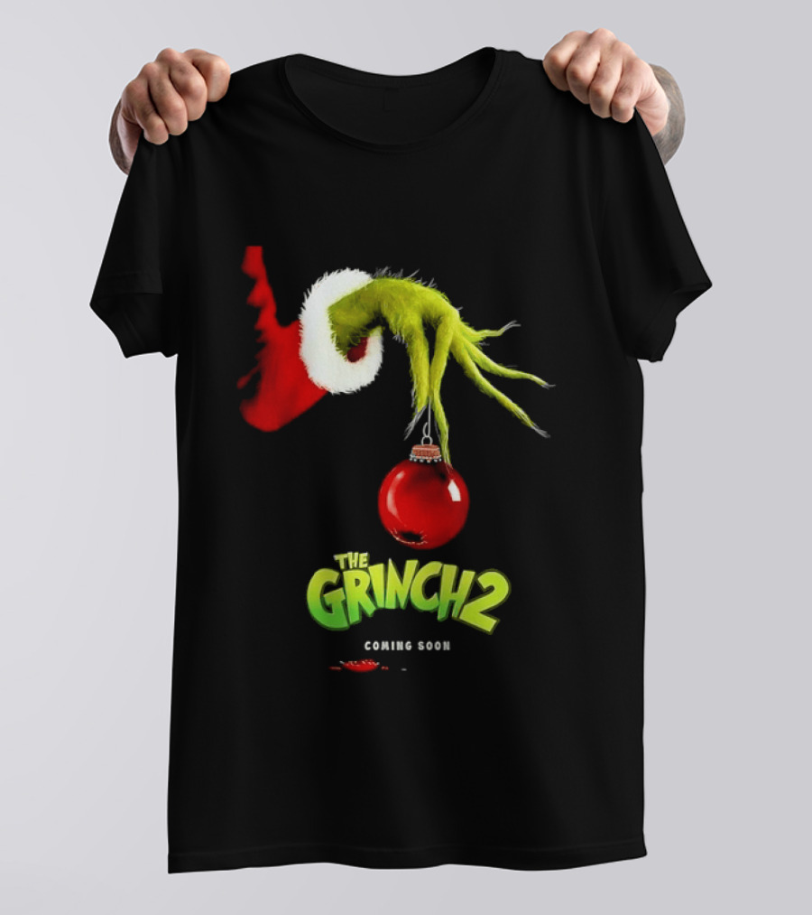 The Grinch 2 Coming Soon Christmas Movie Santa Hat Ornament T-Shirt