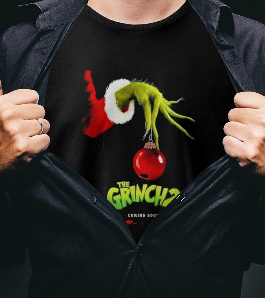 The Grinch 2 Coming Soon Christmas Movie Santa Hat Ornament T-Shirt
