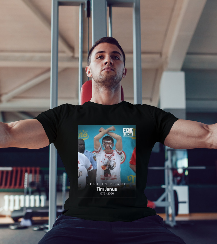 Rest In Peace Tim Janus Fox Local Hot Dog Eating Contest 2015 T-Shirt