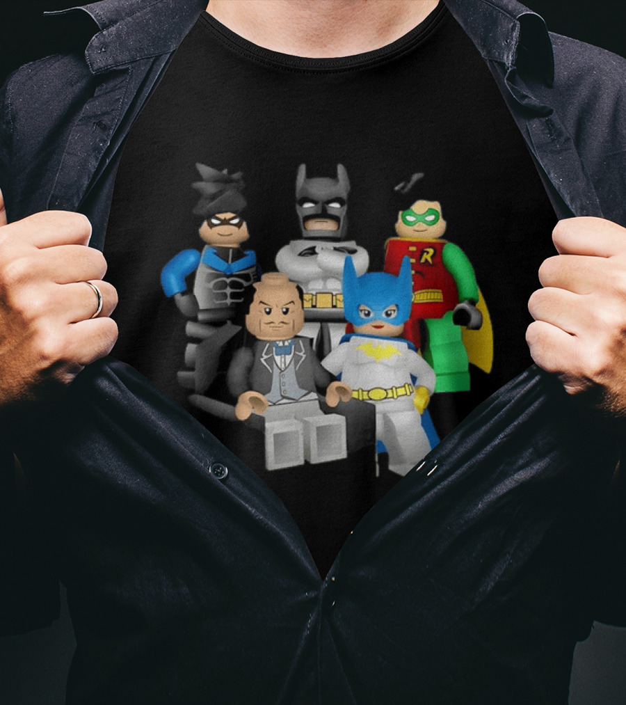 Lego Batman The Videogame Group Batman Robin Alfred LEGO Characters T-Shirt