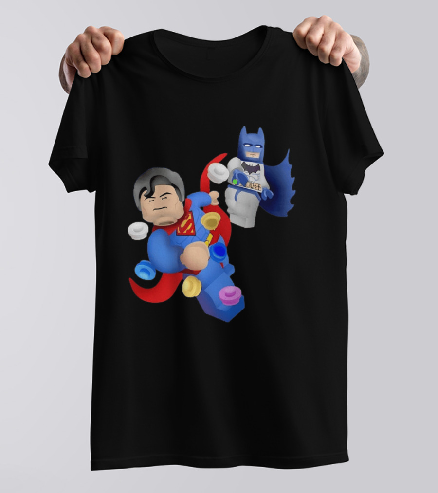 Lego Superman Batman Action Figures Dynamic Duo T-Shirt