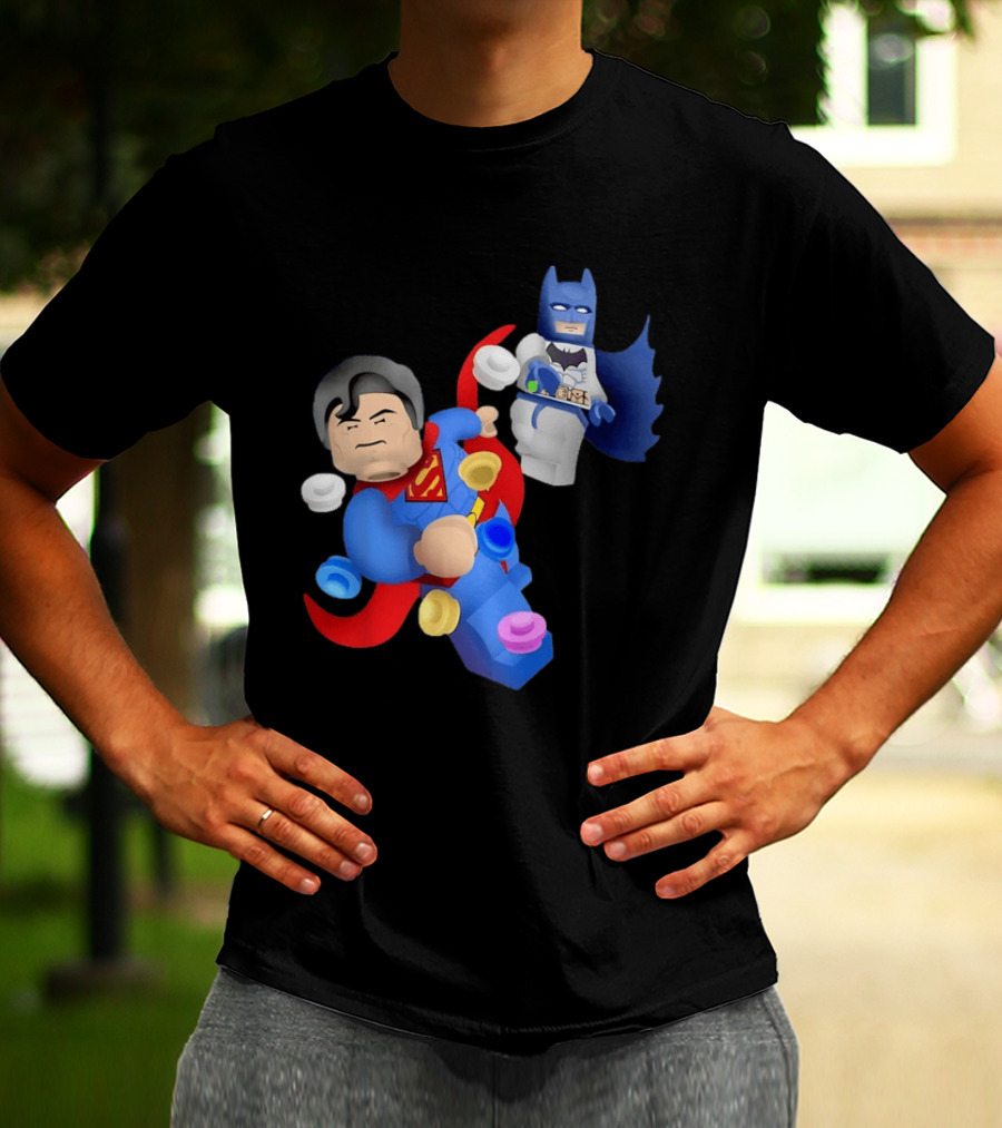 Lego Superman Batman Action Figures Dynamic Duo T-Shirt