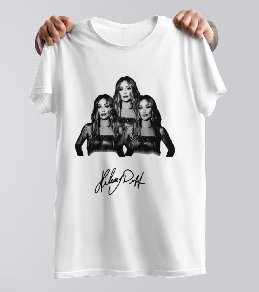 Hilary Duff Celebrity Singer Actress Signature Style Trio T-Shirt