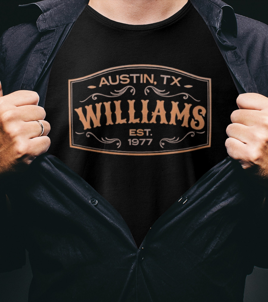 Williams Austin TX Vintage Style Est. 1977 T-Shirt