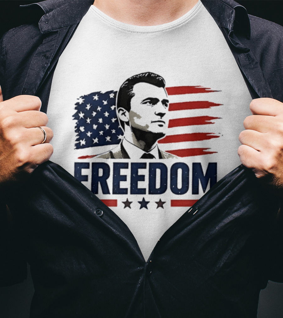 Patriotic Freedom American Flag Stars Vivek Ramaswamy T-Shirt